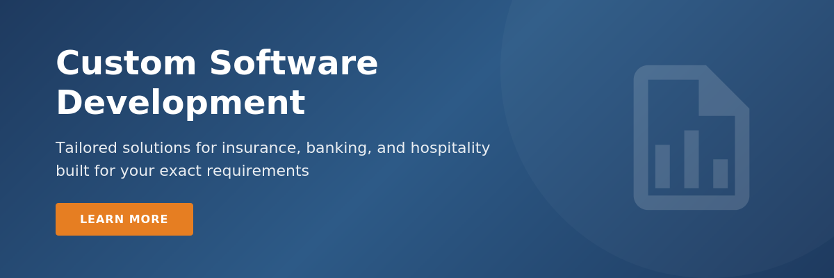 Custom Software Development - Tailored solutions for insurance, banking, and hospitality
