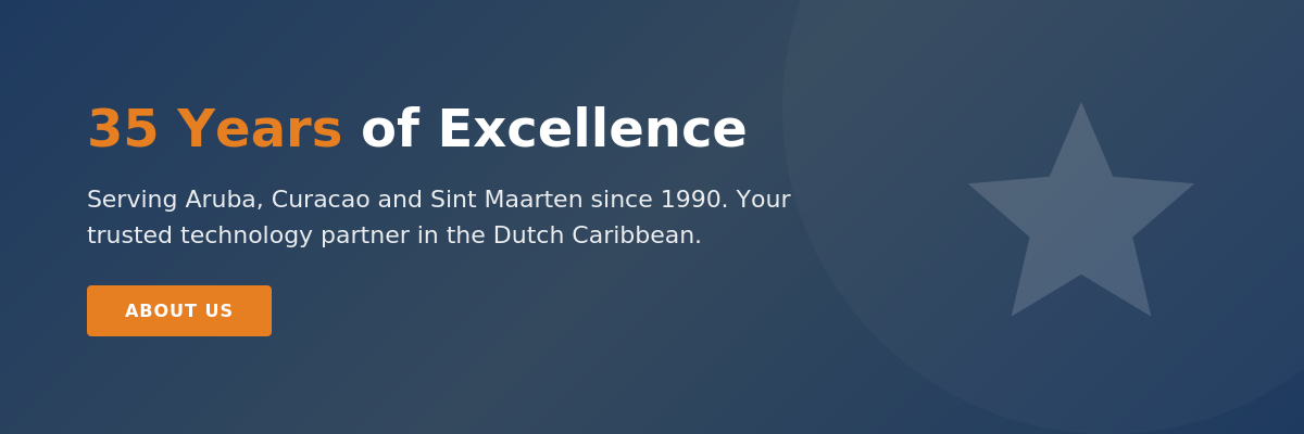 35 Years of Excellence - Serving Aruba, Curacao and Sint Maarten since 1990
